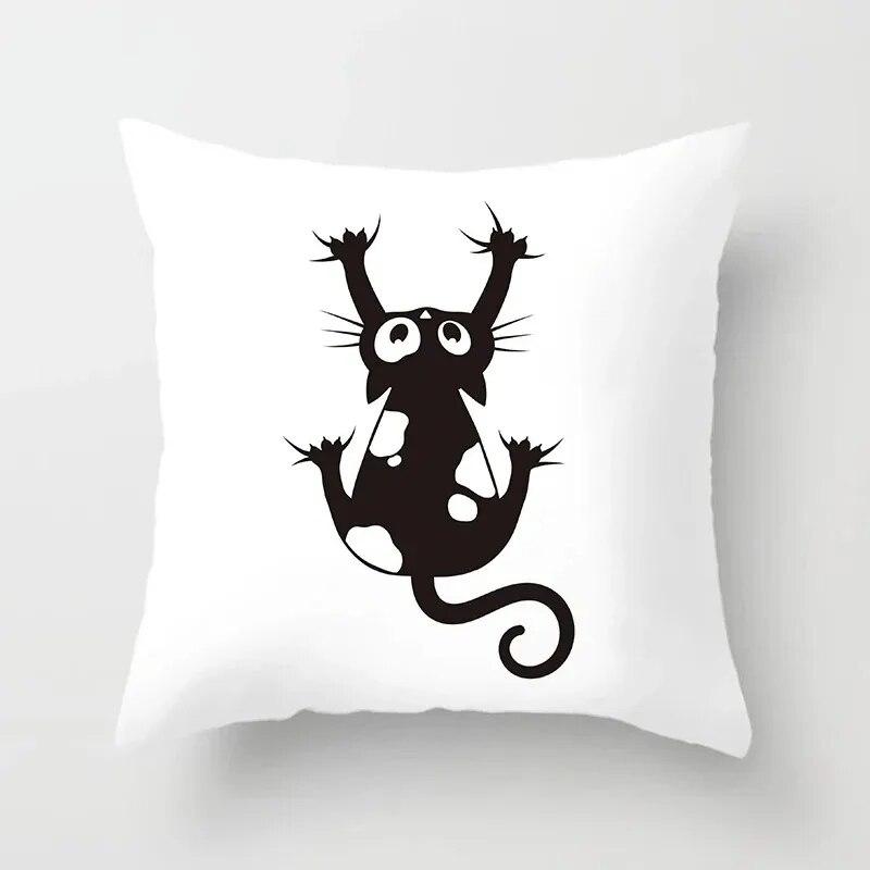 

Наволочка с черепом черного кота 45x45 см, украшение для автомобиля, гостиной, дивана, наволочка для спальни, прикроватная тумбочка, украшение для дома 40x40cm