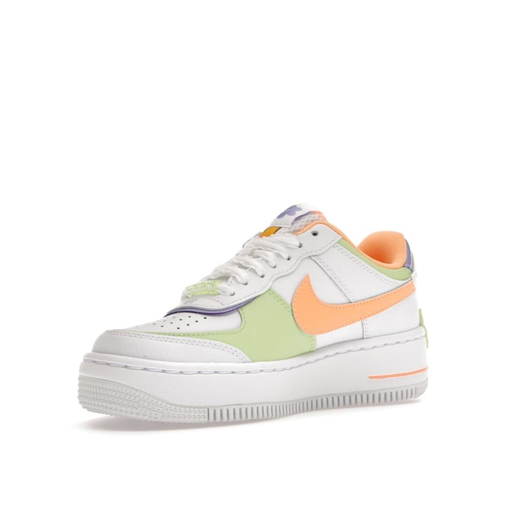 Nike Air Force 1 Shadow Weiß Mehrfarbig Damen Sneakers Pfirsich-Creme DX3718-100
