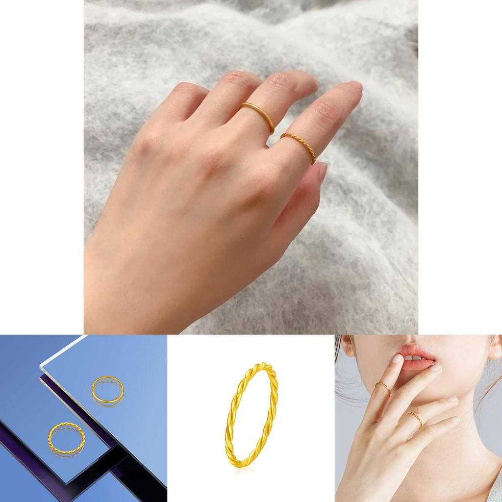 Chic Vietnamese Sand Gold Twisted Ring Unisex Simple Circle Band Ideal For Special Occasions