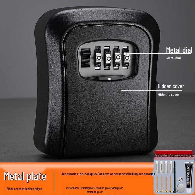 Wall-Mounted Anti-Theft Key Lock Box for Homes and Construction Sites