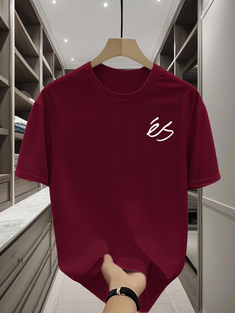 MenS 100 Cotton Crew Neck TShirt with YES Digital Print Casual Style Short Sleeve Regular Fit AllSeason Comfort
