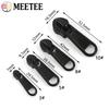 Meetee 3# 5# 8# 10# 10M Black Nylon Roll Zippers + 10Pcs Zipper Pullers Clothes Sewing Zip Slider Head Zips Repair Accessoies