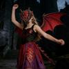 Dragon Wing Mask and Tail Set Dinosaur Cosplay Set for Kids Girls Boys Halloween Dragon Costumes for Theme Party Decor