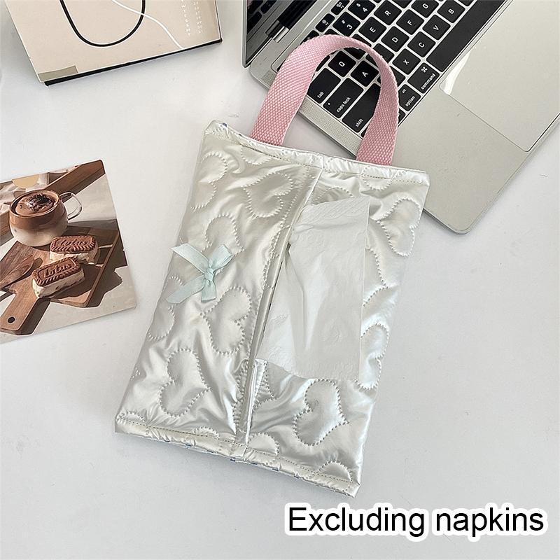 

1PC Cotton Padded Tissue Bag Decorative Vanity Tissue Storage Car Tissue Box Organizer Girls 17x24cm