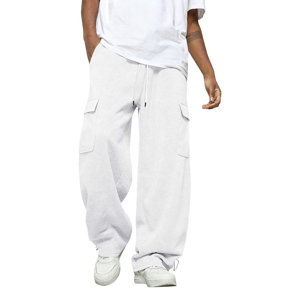 Men's Color Loose Wide Leg Sweatpants Men's Casual Fashion Sweatpants