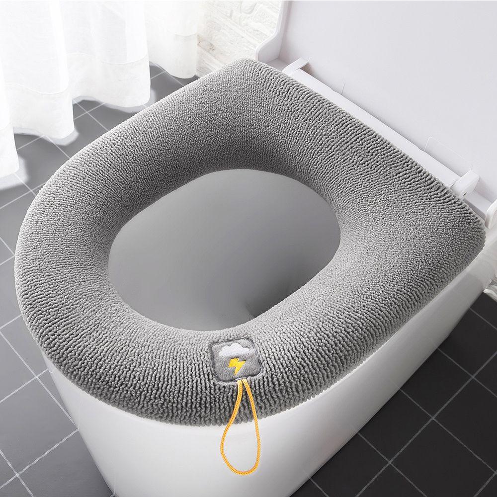 Badezimmerzubehörwärmer mit Griff Closestool-Matte Kissen WC-Sitzbezug Pad