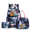 3Pcs/set Back To School Backpack Anime One Piece Girl Backpack Set Kawaii School Students Boy Children Lunch Bags Pencil Box
