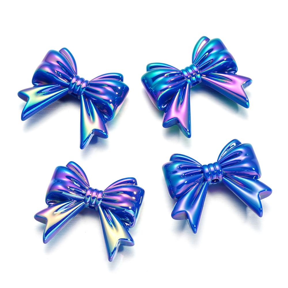 6-10pcs Butterfly AB Color Butterfly Shape Acrylic Beads Shiny Loose Spacer Beads For Jewelry Child Crafts Making Accessories
