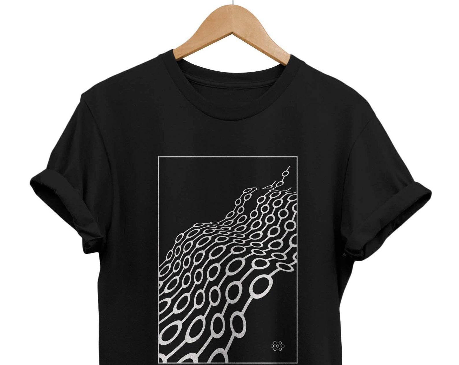 Abstract Graphic T-Shirt, Minimalist Artsy Tee, Unisex Fashion M