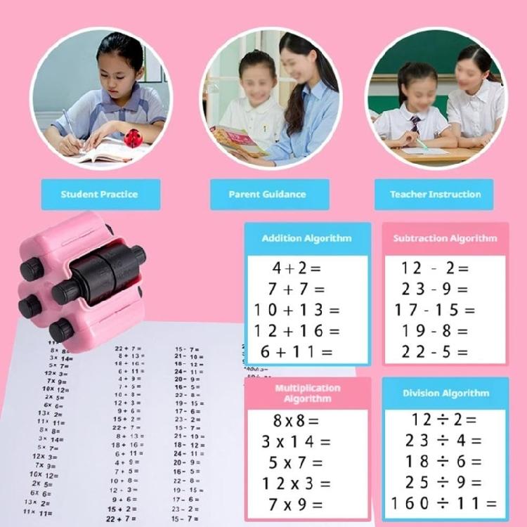 Portable Mathematics Practice Roller Stamper Educational Math Teaching Aid For Classroom Math Practice Worksheets
