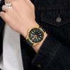 OPK Brand New Trendy Sport Daily Calendar Men's Watch with Night Light and Waterproof Quartz 6109