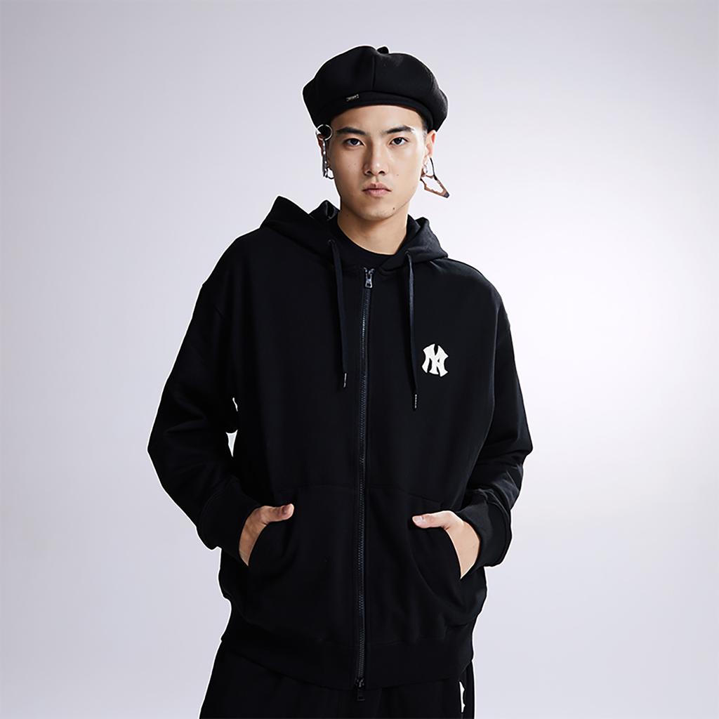 New MLB Sweatshirt Jacket Unisex Black 3ATRB0134-50BKS