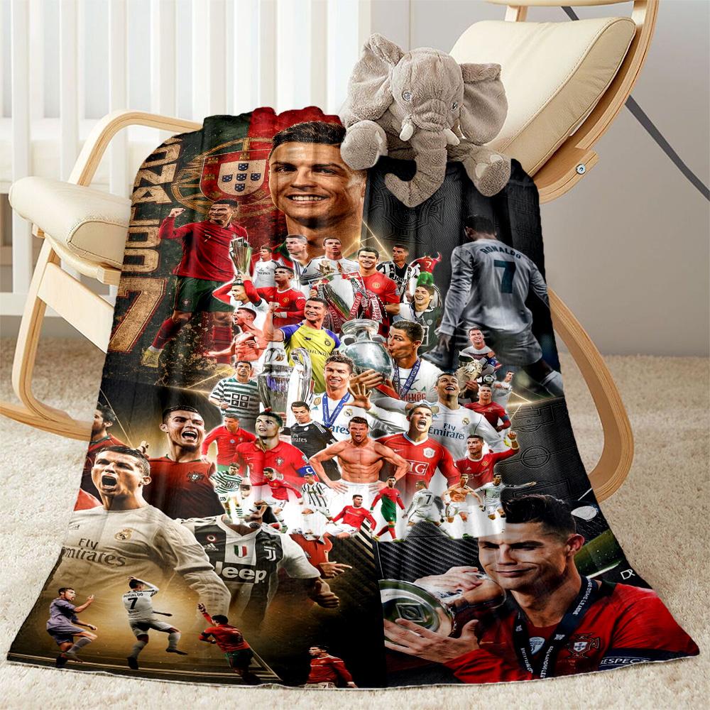 Cristiano Ronaldo 36 Blanket Ultra-Soft Great for Chair Office Chair Picnics All-Season Use Playful Design Birthday Christmas Gift Blanket