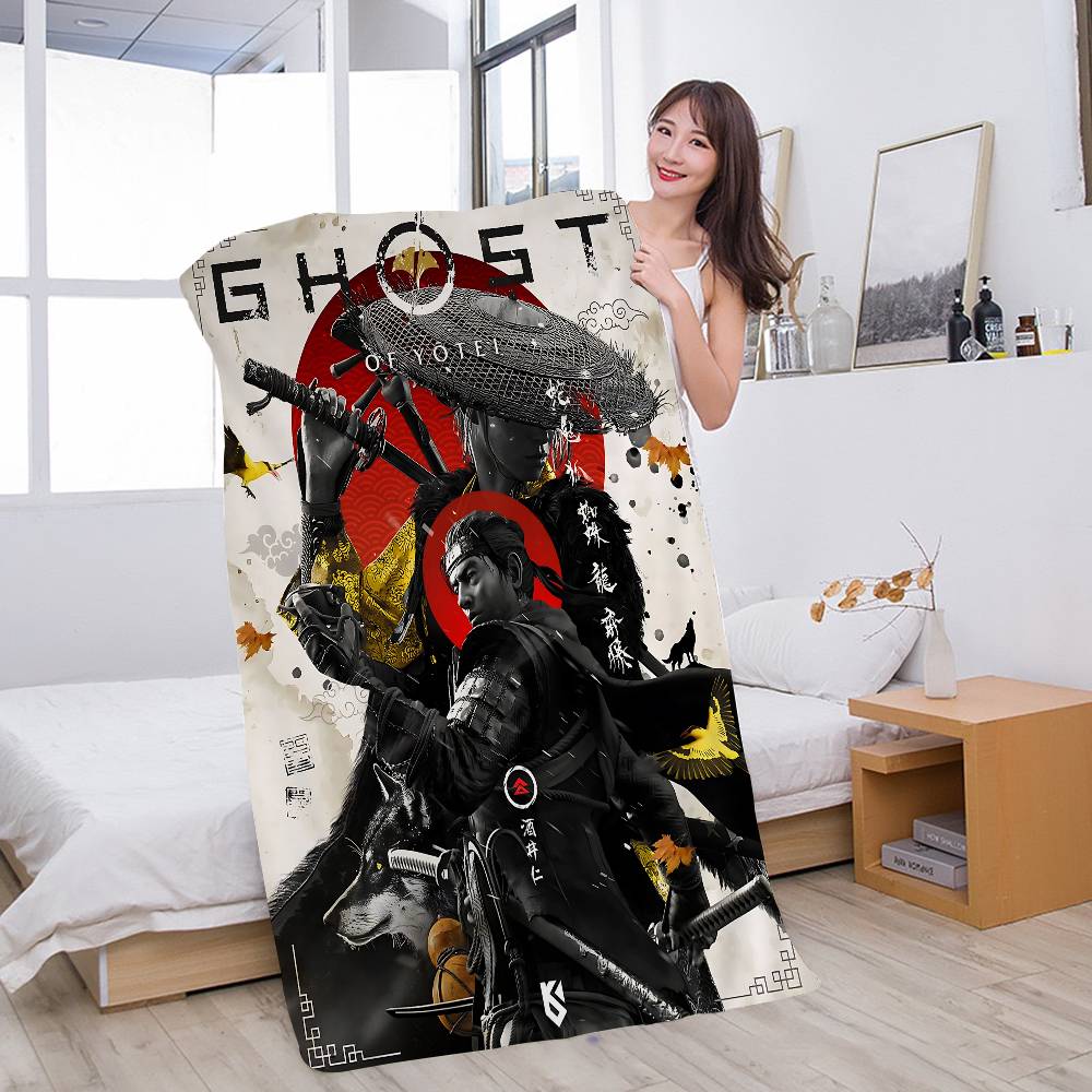 Game G-ghost Of Y-yotei Bath Towel Microfiber Soft Water Absorbing Breathable For Girl Kids Decorative Cartoon Beach Towel