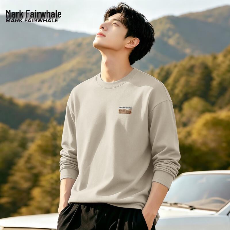 Mark Fairwhale Men's Pure Cotton Long Sleeve Crew Neck T-Shirt