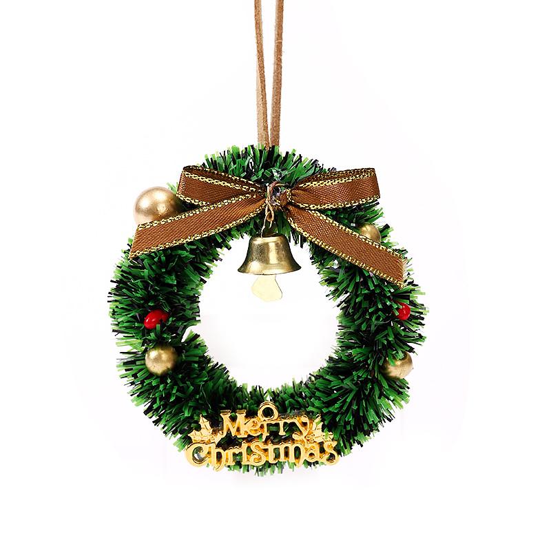 

1 шт./5 шт. Мини Витрина Колокольчик Фестивальный Подвесной Декор Автомобильный Подвесной Атмосферный Венок Украшение Рождество 1pc