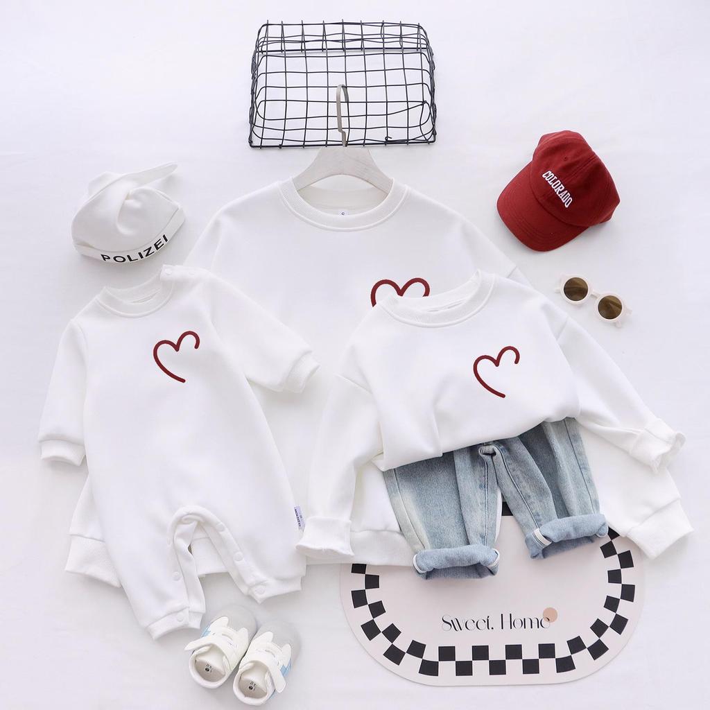 Luxury Family Winter Hoodie for New Year's 2026 - Parent-Child Outfits for Three or Four, Mother-Son, or Mother-Daughter.