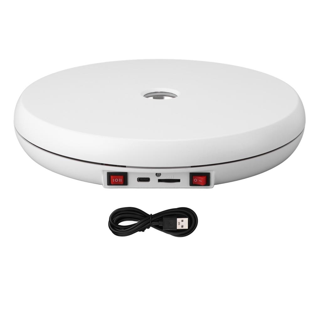 Rotating Display Stand 10 Inch 55lbs Load 360 Degree Electric Turntable Display Stand with Light
