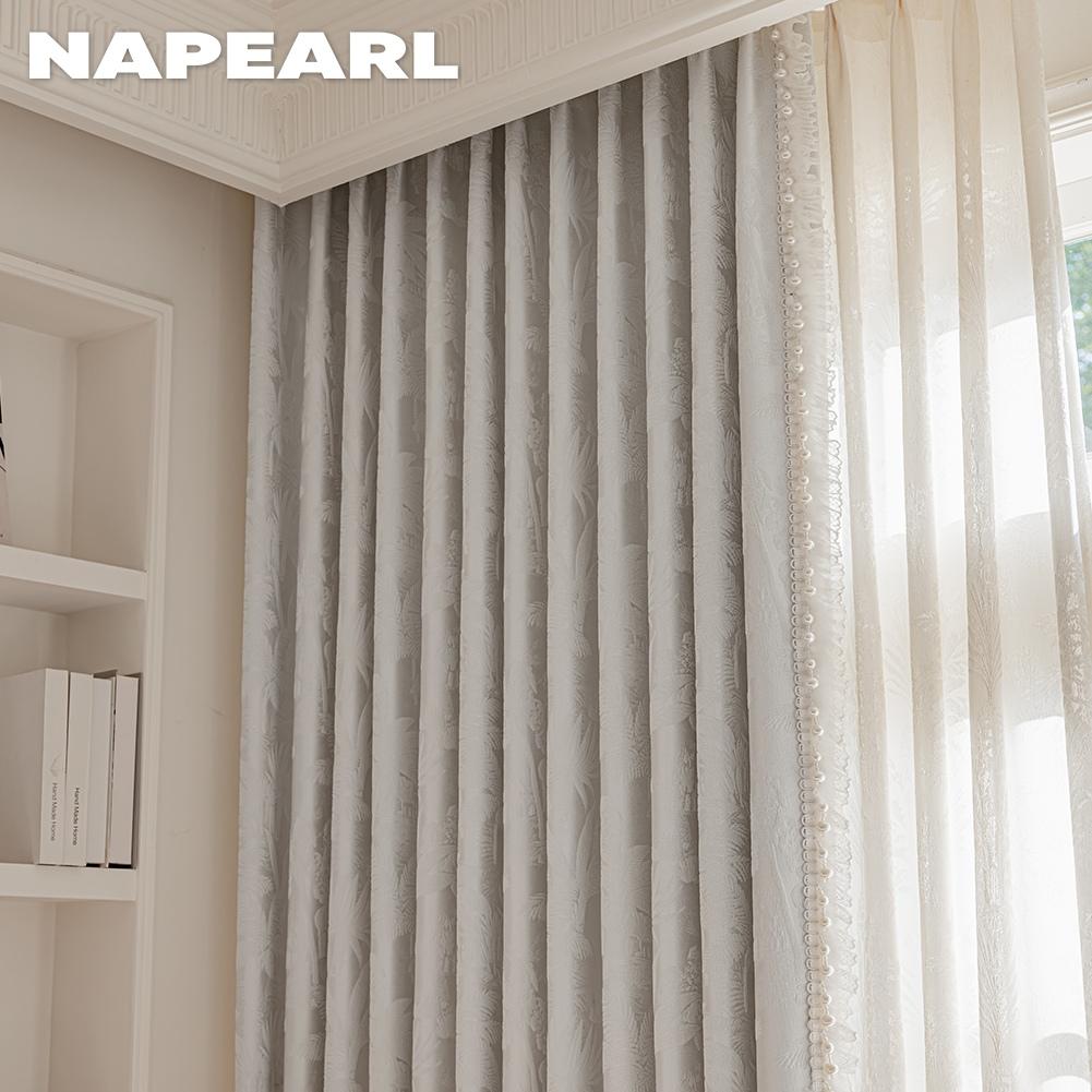 1PC NAPEARL European-style Luxury Blackout Curtain Thick Window Drapes for Bedroom Living Room Home Decor