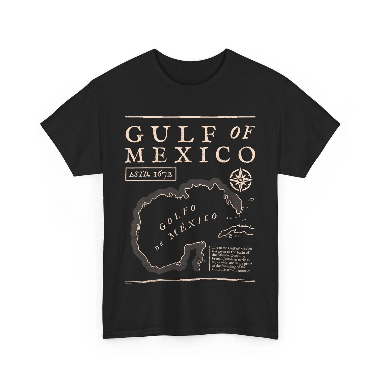 Gulf of Mexico Shirt, Gulf of Mexico 1672 Historic Map Women Men T shirt 4XL