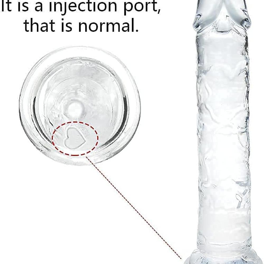 Small Realistic Dildo, Soft Lifelike Beginner Sex Toy Thin Penis Clear with Strong Suction Cup, Adult Life Like Sex Anal Cute Toys & Games