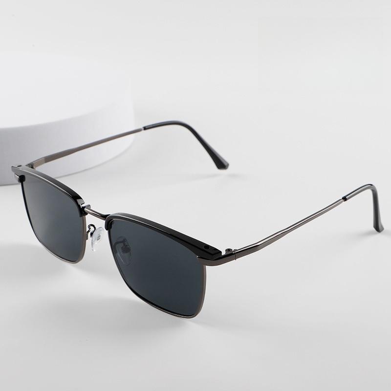1/2PCS Retro Punk Square Sunglasses Unisex Clear Korean Style Fashion Small Eyewear