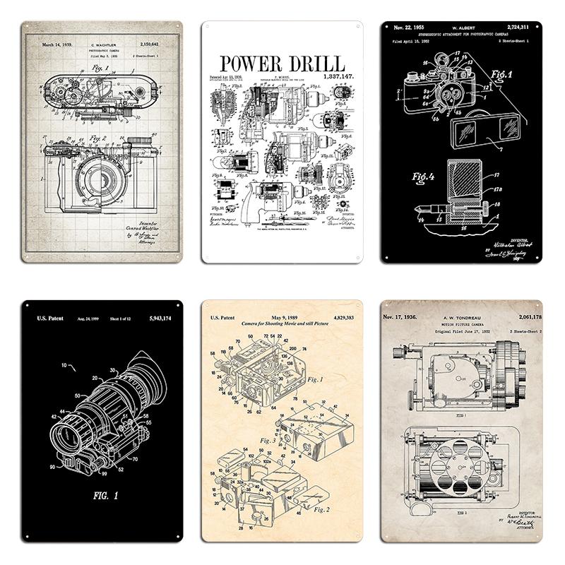 Anatomy Of A Leica Camera 1989 Old Camera Part Patent Drawing Metal Plaque Club Party Plaques Living Room Create Tin Sign Poster