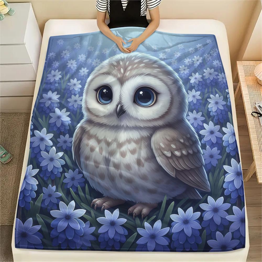 1 Manta de Franela con Estampado de Dibujos Animados, Alta Calidad, Cómoda para Todas las Estaciones, Decoración del Hogar, Calidez y Confort, Perfecta para Regalo de Navidad o Cumpleaños