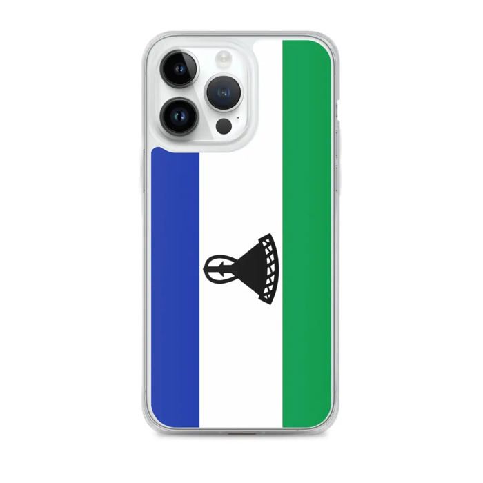 Coque iPhone - Lesotho - Drapeau - Souple - Multicolore - Compatibile con iPhone 14 Pro Max