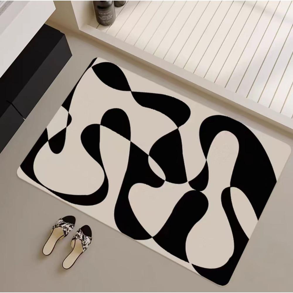 Modern Simple Bathroom Floor Mat Diatom Mud Toilet Quick Drying Door Mat Toilet Absorbent Non-slip Can Be Cut Foot Mat Suction
