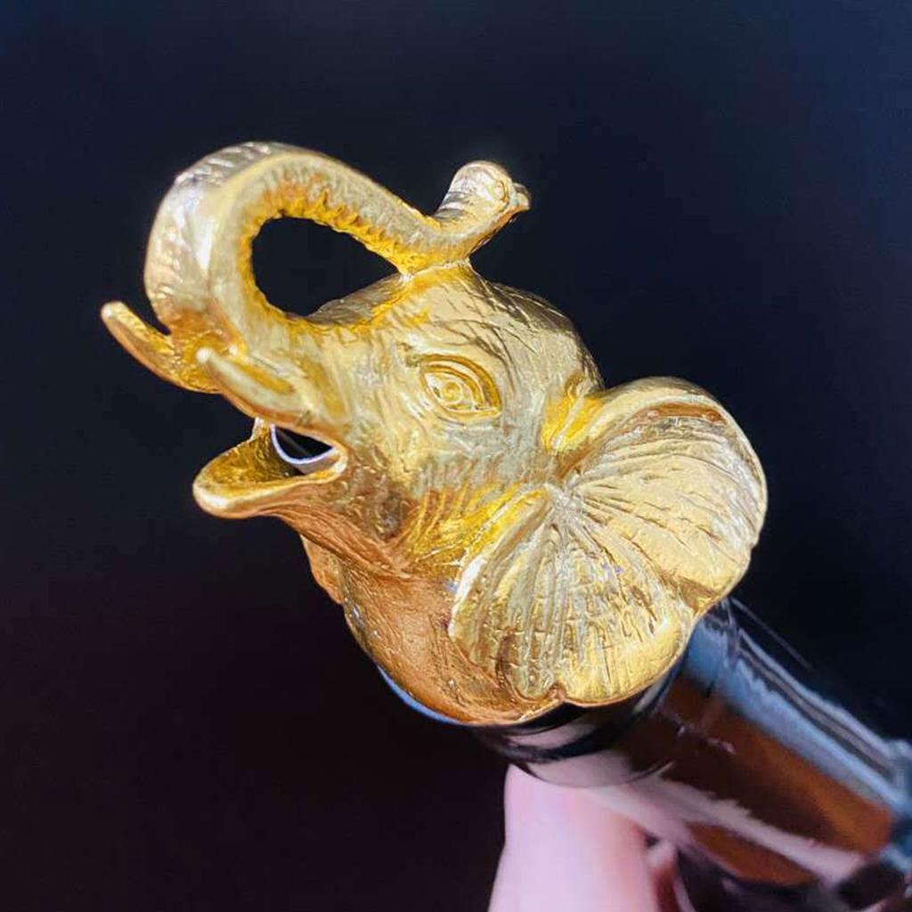Elegant Elephant Head Wine Pourer Stopper Delicate Elephant Head Wine Stopper And Pourer For Enthusiasts And Collectors