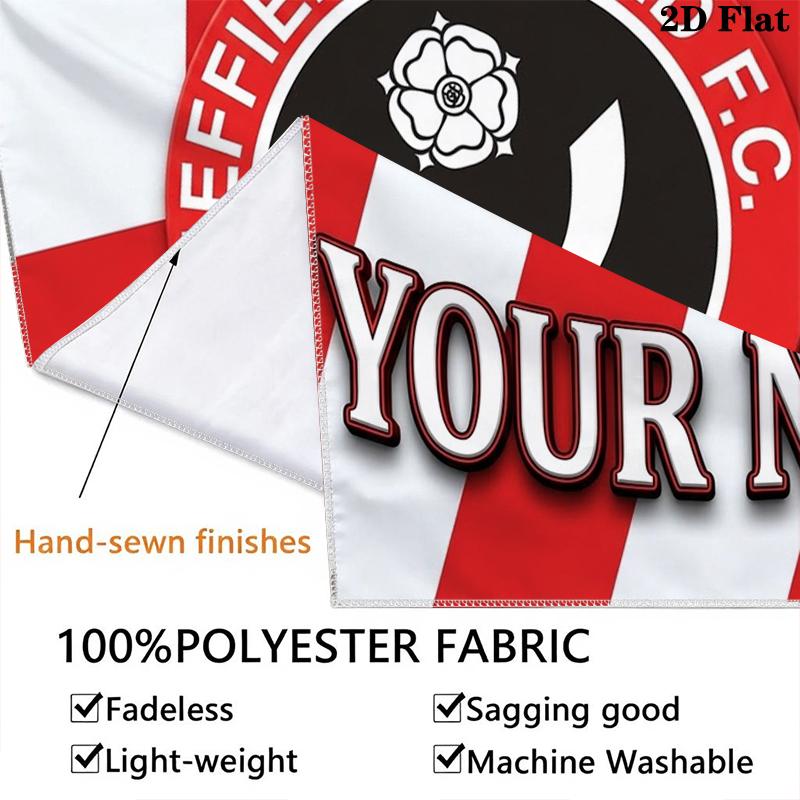 Custom Name Sheffield United FC Wall Tapestry Aesthetic Wall Hanging Printed Fabric Blanket Decorative Tapestries for Bedroom Living Room Home Decor