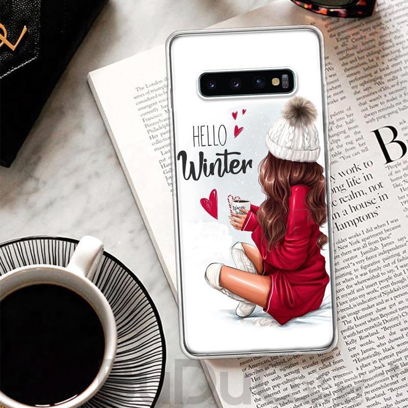 Princess Female Boss Coffee Cover For Samsung Galaxy M12 M21 M30S M31 M32 Phone Case M51 M52 Note 20 Ultra 10 Plus 9 8 J4 J6 + J