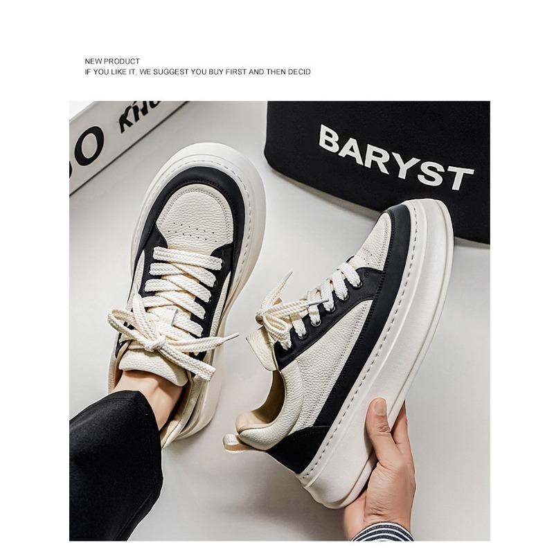 Mens Comfortable Lightweight Thick Sole Height Increasing Casual Sports Skateboarding Sneakers