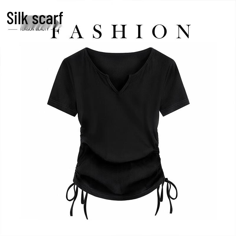 

Women s Drawstring Short Sleeve T-Shirt XL