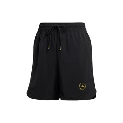 Letter Logo Print Drawstring Sports Shorts Women Shorts Black HI6028