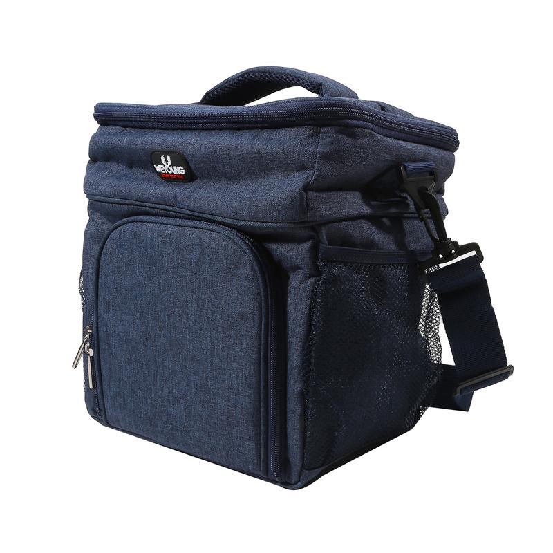 Insulated Bag Double-layer Large Capacity Picnic Bag Outdoor Portable Crossbody Fresh Cooler Lunch Bag