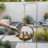 Faucet Design Metal Bird Bath Retro Bird Feeding Bowl Yard Art Feeding Station  Garden Decor