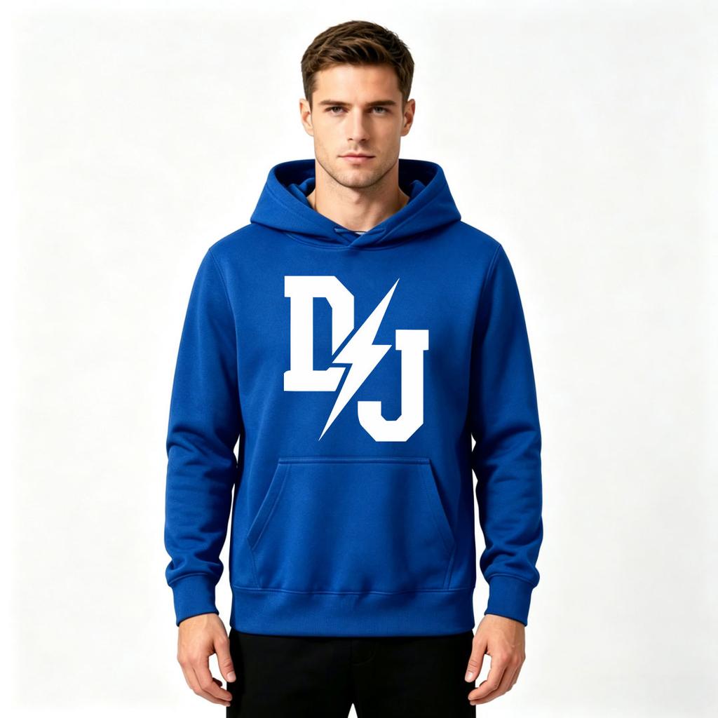 Men Stylish Lightning Letter Print Pullover Hoodie Casual Long Sleeve Sweatshirt For Daily Wear