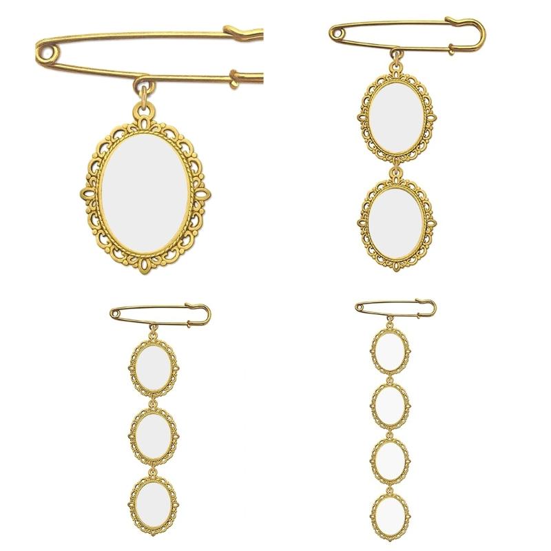 Photo Charm Groom Boutonniere Pin Picture Charm Brooch Pin Photo Brooch Suitable for Wedding Bouquet or Boutonniere