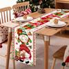 The Christmas Snowman Table Flag Is Red. Merry Christmas! Seasonal Winter Kitchen Table Decoration Is Suitable for Family Party