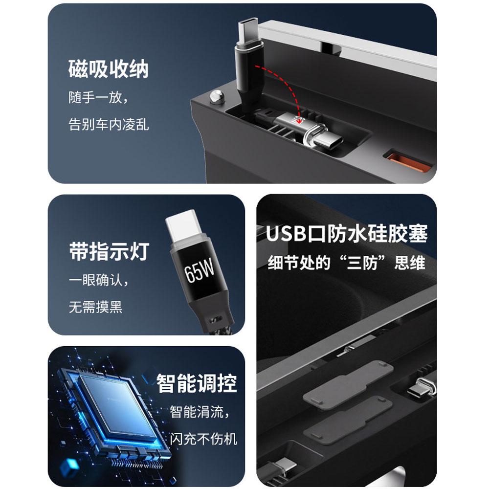 USB Hub Docking Station For Tesla Model 3 Highland Y Juniper YL Center Console Fast Charging Expansion Dock Car Accessories