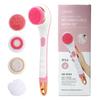 Long Handle Back Scrub Body Cleansing Exfoliation Waterproof Electric Bath Shower Brush