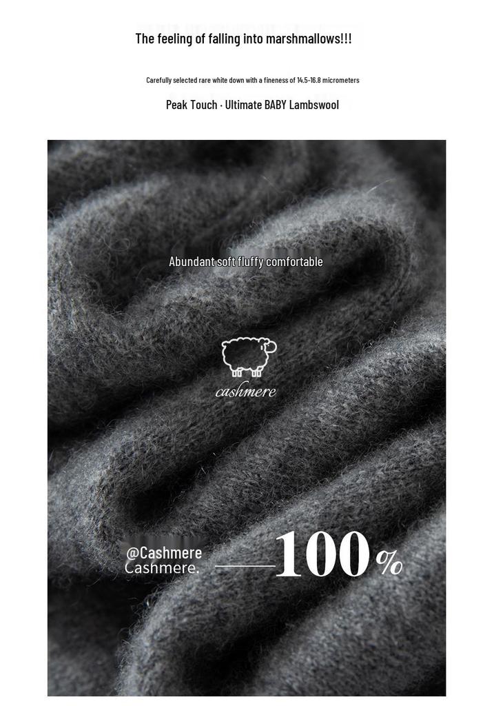 Kang Sai Ni Women's 100% Cashmere Two-Piece Style Sweater - Versatile, Fashionable, Loose Fit Knitwear