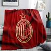 AC Mailand Logo Aufgedruckte Flanelldecke, weicher Überwurf für Schlafzimmer Sofa, waschbar, Fußballfanartikel, tolles Geschenk.