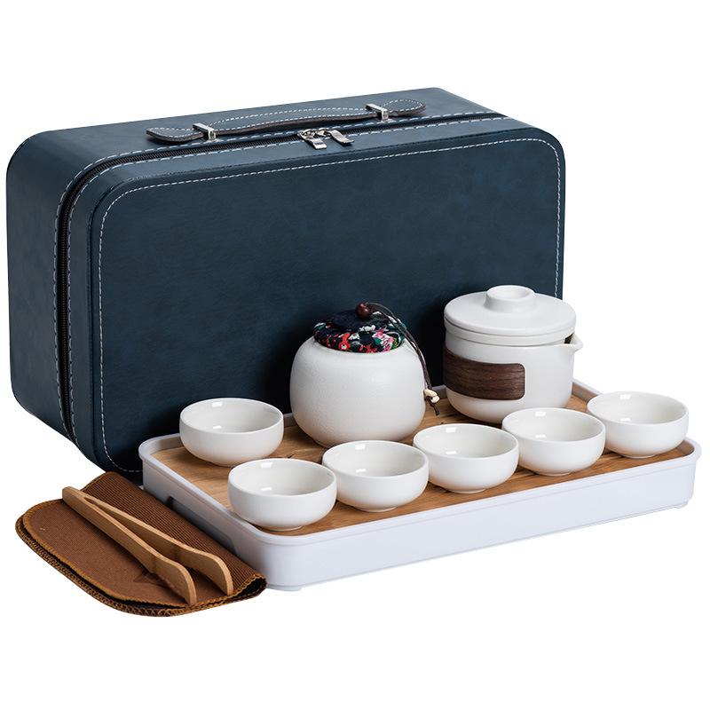 Travel tea set Ceramic express cup Portable one pot two cups Company business gifts Holiday souvenirs