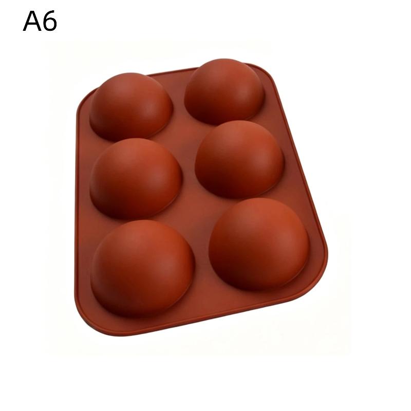 Silicone Half Sphere Baking Mold Reusable 6/15/24 Holes Non-Stick for Ice Cream Chocolate Holiday Baking DIY Gift Making