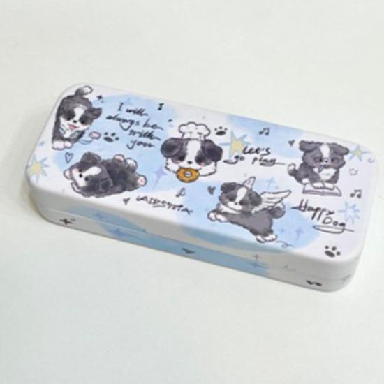

Ins Cute Cartoon Cat Puppy Cream Color Glasses Case Kawaii Girl Outdoor Portable Myopia Glasses Sunglasses Dustproof Storage Box синий