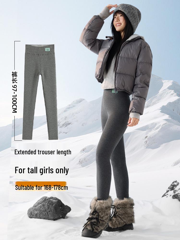 Women's Lambswool Cotton Pants - Autumn/Winter Thick Base Layer Plus Velvet, 2025 New Style Warm Tight Leggings.