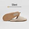 Youtiao Silent Open-Toe Indoor Slippers - Breathable Summer Linen for Wood Floors